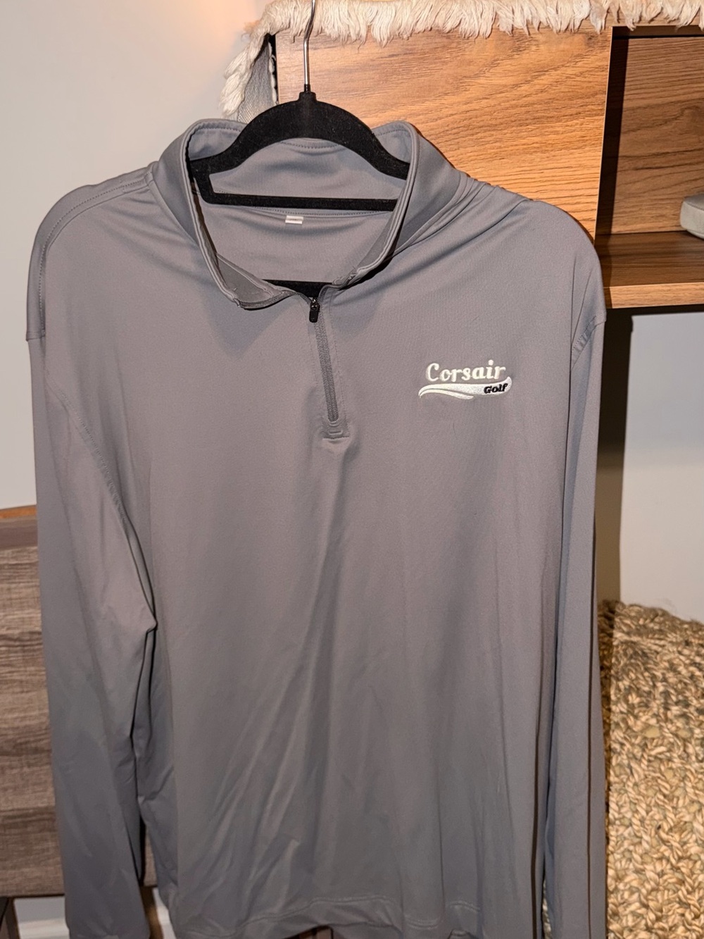 Corsair Gray Lightweight Quarter-Zip Shirt Jacket